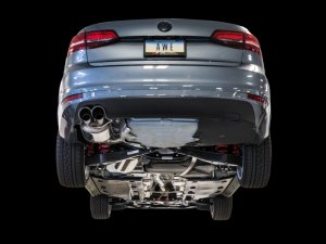 Volkswagen Jetta Performance Exhaust - AWE Tuning - Cat Back Touring Edition - Chrome Silver - `09-`14